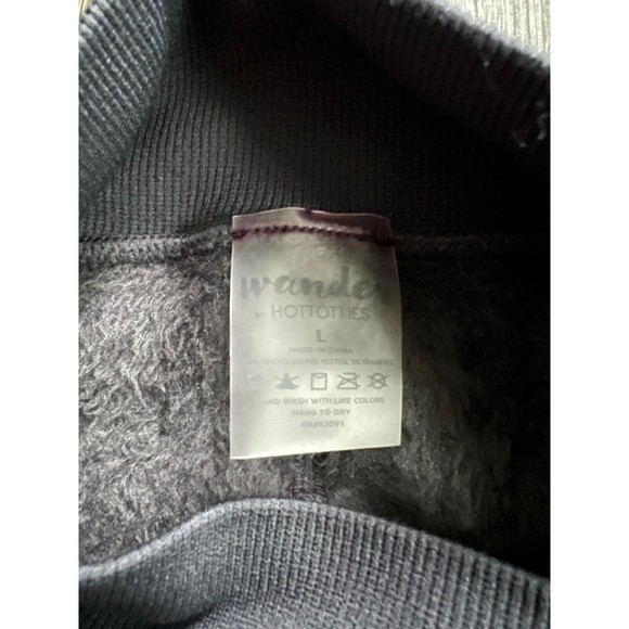 Wander by Hottotties Women Victroria Velvet Lined Leggings Grey L Stretch - Picture 5 of 10